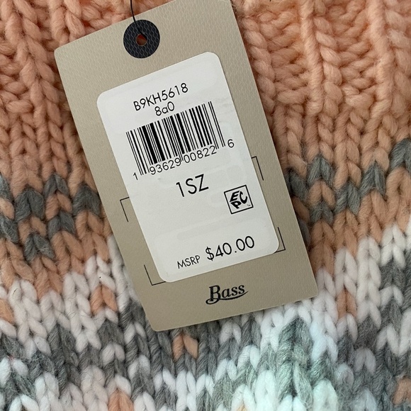 *G.H. BASS & CO* Pink Pom Earflap Braid Beanie Hat - Picture 5 of 5